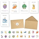 Birdeem Birthday Cards for Kids, 20 Pcs Birthday Card Set with Envelopes & Stickers, 4x6 Inch Cartoon Happy Birthday Cards Bulk Assortment for Boys and Girls