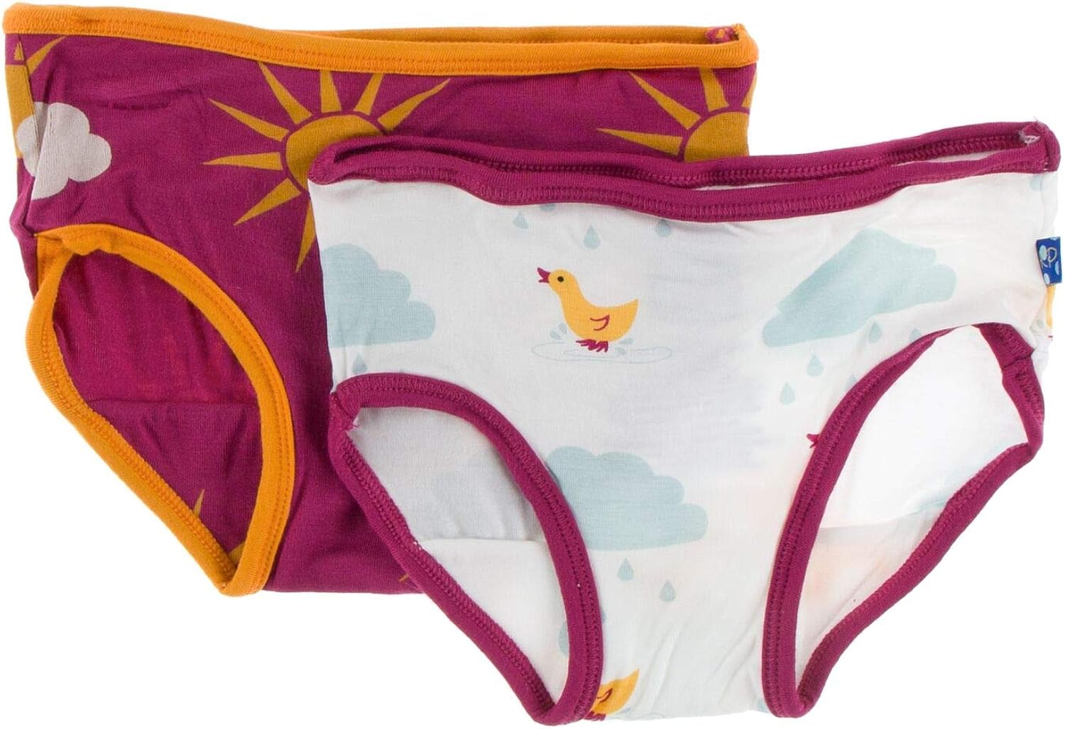 KicKee Pants Girls Underwear Set (3T4T, Berry Partial Sun