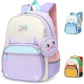 SUN EIGHT Toddler Backpack for Girls Kids Backpack Cute 3D Cartoon School Bag for Baby Girl Boy 2-5 Years (22140-Cat)