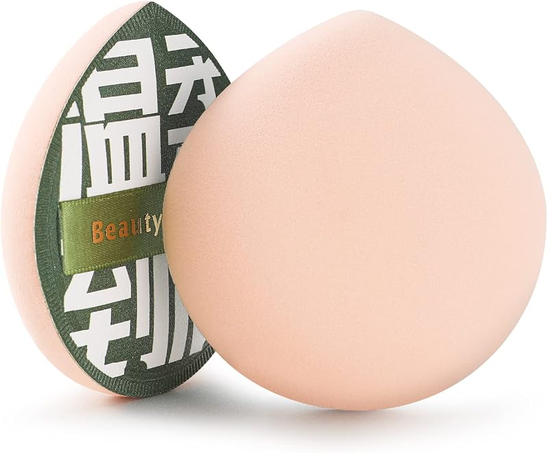 CORNERIA Large Makeup Sponge Powder Puff 2.87x2.75 in Fan Shape