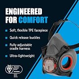 JSP Force 8 Half Mask Respirator with PressToCheck P3 Filters view 3