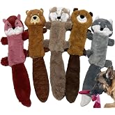 Jalousie 5 Pack Stuffingless Dog Squeaky Toys Dog Toy w/Durable Liner No Stuffing Dog Toy - Dog Toys Crinkle Paper Squeaker Toy for Medium Large Dogs (5 Pack - Color 4 - Squeaky)