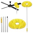 Ceiling Fan Duster Tool - Ceiling Fan Cleaner Duster or Effortless Dust Removal, Adjustable Length (up to 50 Inch Ergonomic Handle), Easy to Use and Store, Durable and Lightweight Microfiber
