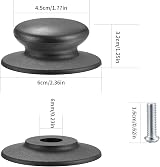 Xiaomoyu 5 Pcs Pot Lid Knob Bakelite Black Universal Replacement Handles view 2