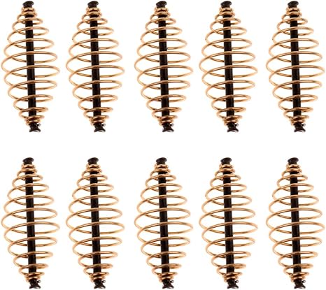 D Dolity 10pcs Inline Method Flat Feeder Carp Fishing Bait Holder