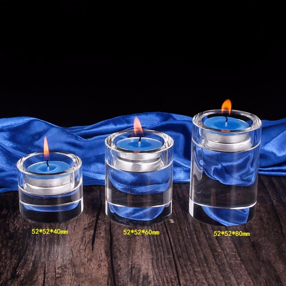 European Style High-Grade Crystal Candle Dinner, Candle Stand, Romantic, Simple Dining Table, Hotel Ktv Supplies,60Mm
