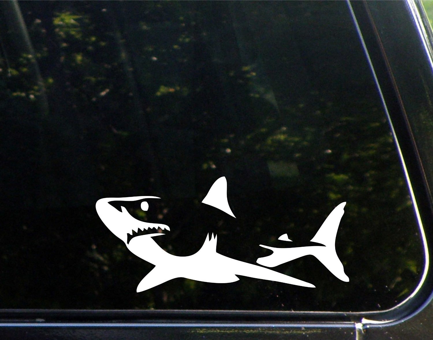 CMI219 Shark - 6" x 3" - Vinyl Die Cut Decal/ Bumper Sticker For Windows, Cars, Trucks, Laptops, Etc.
