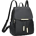 KKXIU Trendy Leather Backpack Purse for Women and Ladies Shoulder Travel Daypacks Bags (A-Black)
