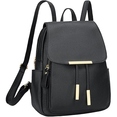 Sac à Dos Femme Kattee En Cuir Grainé - Multifonction, élégant Et Spacieux - Noir - Pour Travail Et Voyage