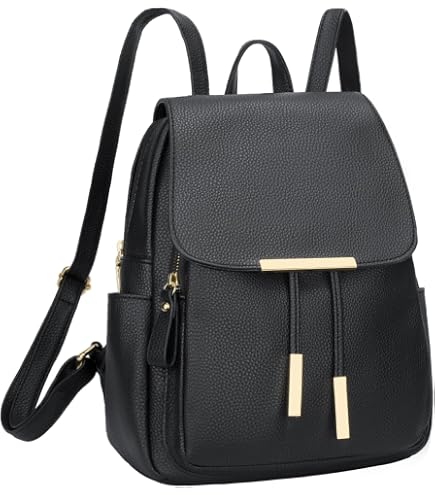 Baolab Woven Vegan Leather Backpack for Women Weave Daypack Detachable Strap Shoulder Bag Trendy Fashion Anti-theft (Black) : Clothing, Shoes & Jewelry