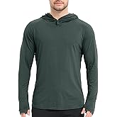 netdraw Men's Ultra-Soft Bamboo Viscose Hoodie Shirt UPF 50+ Sun Protection Long Sleeve Lightweight UV Shirt