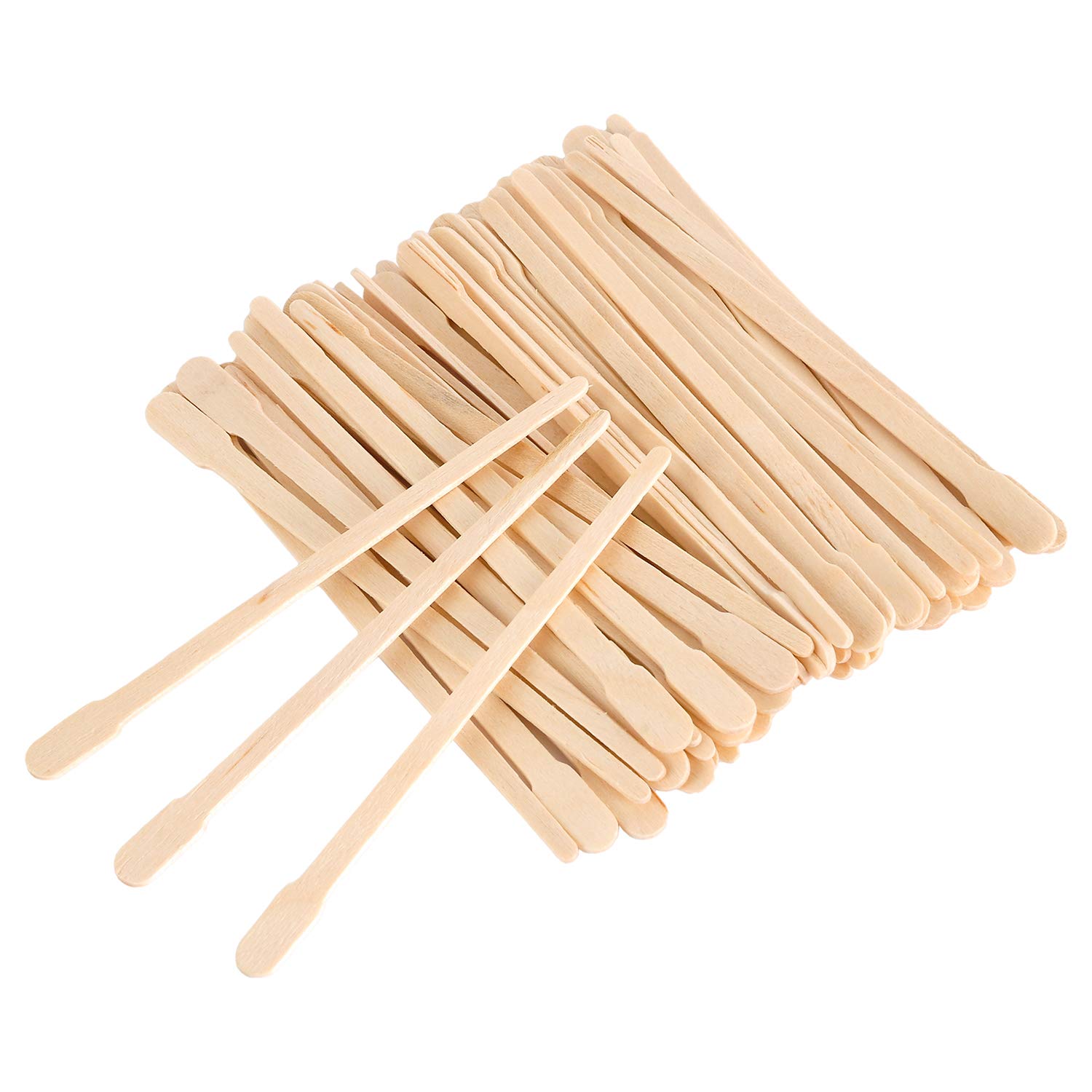 Geviro 500 Pieces Eyebrow Wax Sticks Wooden Waxing Spatulas Mini Eyebrow Waxing Spatulas Small Wooden Waxing Applicator Sticks for Face & Eyebrows Hair Removal