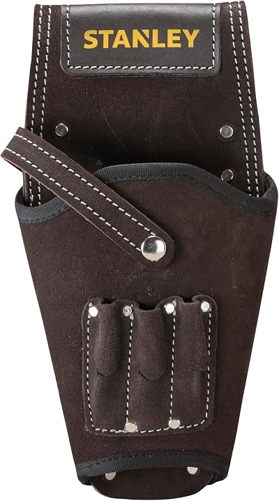 STANLEY Leather Drill Holster 3 Pockets STST1-80118 Brown