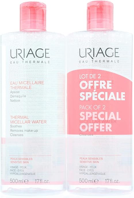 Uriage Eau Micellaire Thermale Peaux Mixtes à Grasses 2 X 500 Ml