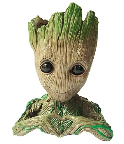 STLYZ Heart Groot Pen Stand Pot Widely Used for Indoor and Outdoor Use | Bonsai and Succulent Pen Stand and Flower Plant Pot for Home and Office