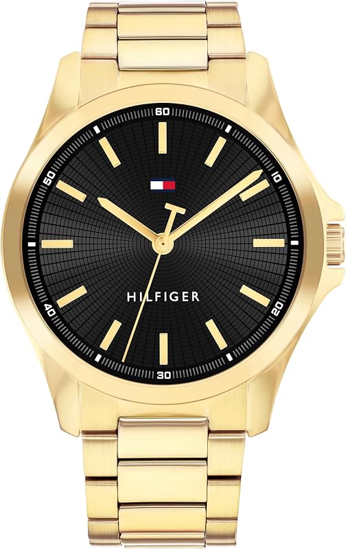 Relógio Bruce para homens com movimento analógico de quartzo e pulseira de aço inoxidável em tom dourado - 1792241 — foto 1 de 3