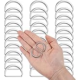 Quilax 30Pcs Stainless Steel Heavy Duty D Rings, 1 Inch D Ring for Purse, Welded Solid for Pet Dog Collars Backpacks Webbing Straps Hand DIY Sewing Accessories