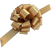 Large Gold Ribbon Pull Bows - 9" Wide, Set of 6, St. Patrick's Day, St. Paddy's Day, Gift Wrapping, Wreaths, Bows, Present