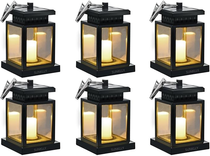 Hanging Solar Lights Outdoor Solar Umbrella Lantern Garden Patio