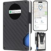 ETOFIXEE Air Wallet for Men with Built-in AirTag Chip, Works with Apple Find My (iOS Only), Track Your Wallet, Slim Minimalist Wallet for Men, RFID Wallet for Men, Credit Card Holder (Carbon Fiber)