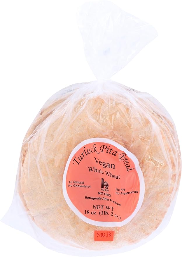 Turlock Pita Whole Wheat Bread, 18 Oz (frozen) Grocery