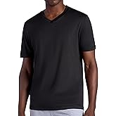 Gaiam Mens Everyday Basic V-Neck Top, Standard Fit, Stretch Midweight Material