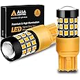 Alla Lighting Newly Upgraded T20 7440 7443 LED Turn Signal Light Bulbs 7444NA 7442NAK, Amber Yellow W3x16q Base, Super Bright 2835-SMD 360° LED Blinker Direction Lamps for Cars, Trucks