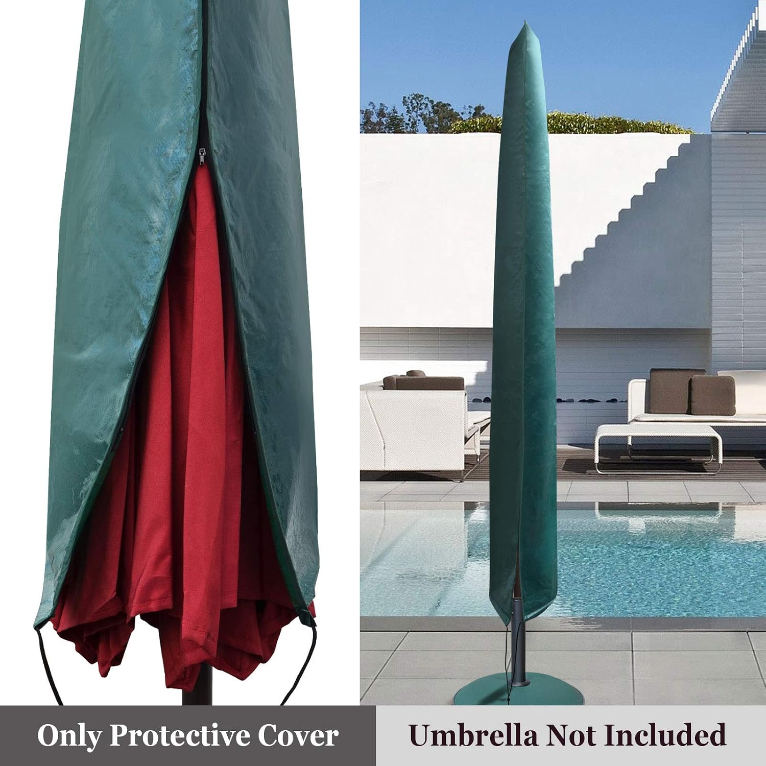 Umbrella Covers Patio Lawn Garden Benefitusa Umbrella Protective Cover For 10 13ft Standard Umbrella Outdoor Umbrella Pe Cover Green