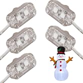 XJKLBYQ Replacement Bulbs for Inflatables|LED Module, Waterproof 5led Inflatable Light Strip, Plastic Small LED Light with Cable for Yard Holiday Inflatables, Christmas Blowups