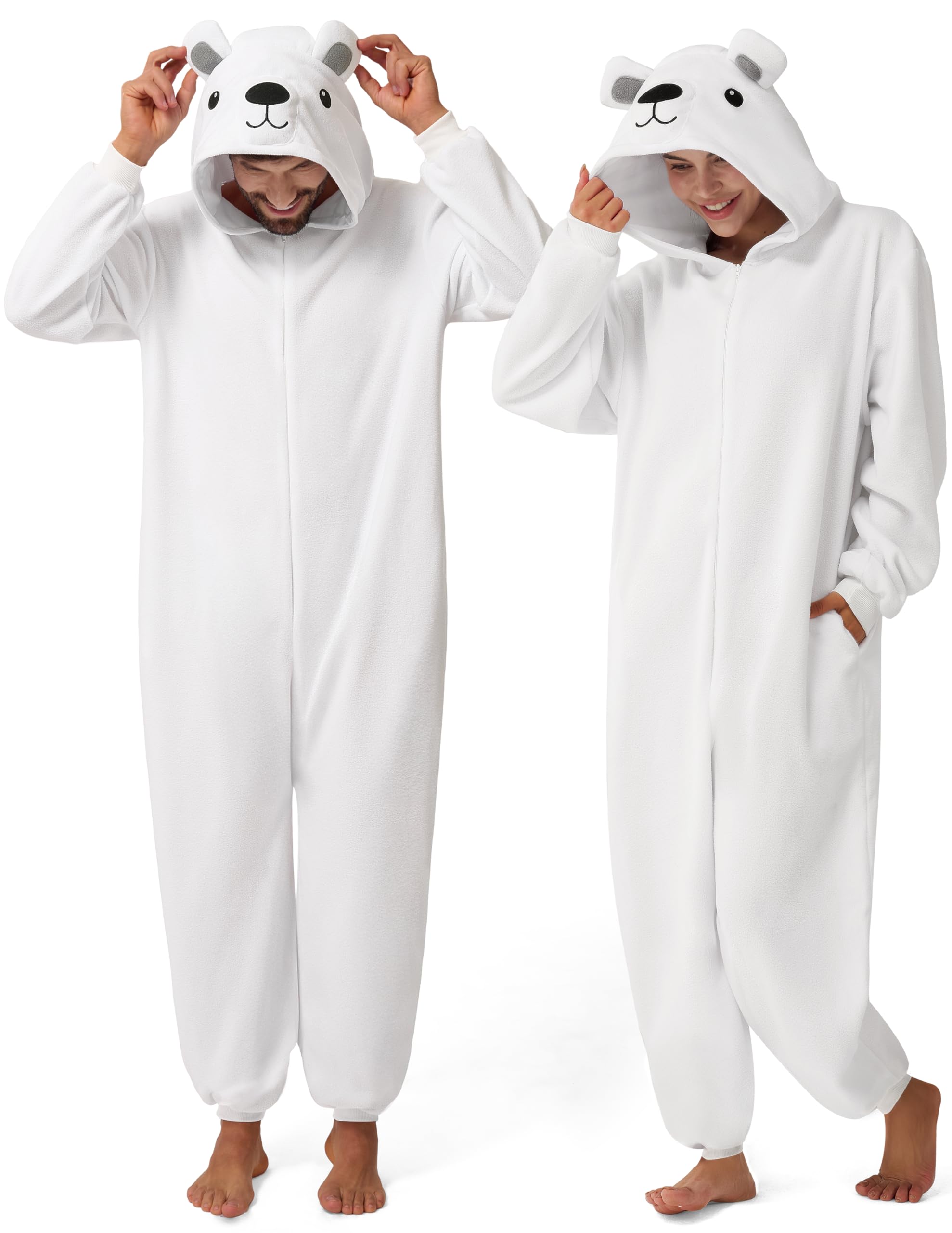 Photo 1 of *Minor Damage*
Spooktacular Creations Halloween Polar Bear Unisex Costume, Adult Animal Costume Halloween Party, Size Large