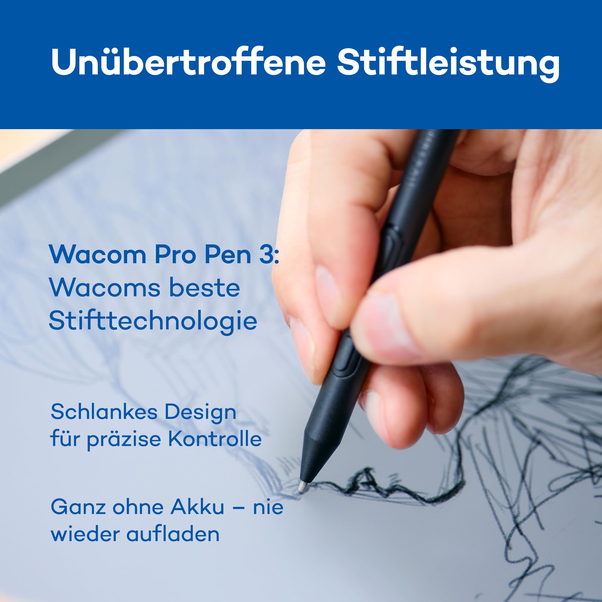 Wacom MovinkPad Pro 14 Zeichentablet – Stift-auf-Papier-Gefühl mit OLED-Display für echtes Schwarz, außergewöhnlichen Kontrast, schnelle Reaktionszeit, Premium Textured Glass, ultrapräziser Pro Pen 3 5