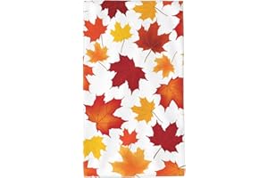 Perinsto Maple Leaves Hand Towel Fall Leaf Decorative Fingertip Towels Multipurpose for Bathroom Kitchen Gym and Spa, 27.5" X 15.7"
