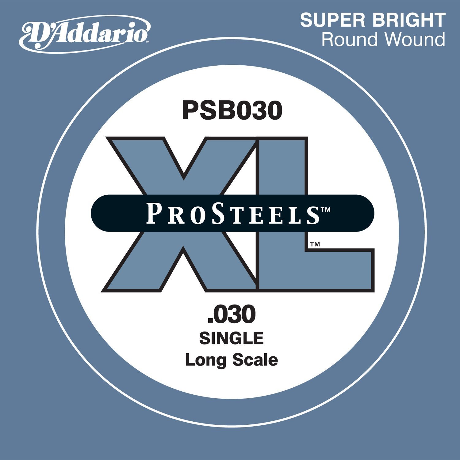 D'Addario .030 ProSteels Long Scale Single String for Bass Guitar — image 1