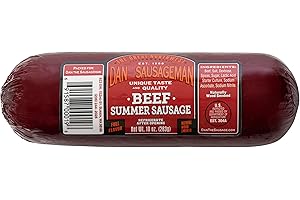 Dan the Sausageman's Original Smoked Summer Sausage 10 oz. 100% Beef, Ready to Eat and Shelf Stable. Gluten Free