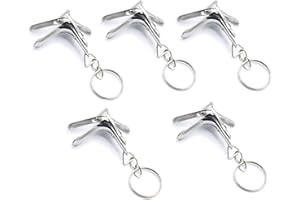 OdontoMed2011 Pack of 5 Pieces Speculum Keychain Stainless Steel Key Chain