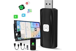 MSXTTLY Wireless CarPlay Adapter for Apple iPhone iOS 12+ Converts Wired to Wireless Carplay Dongle for Wireless Car Play, Black