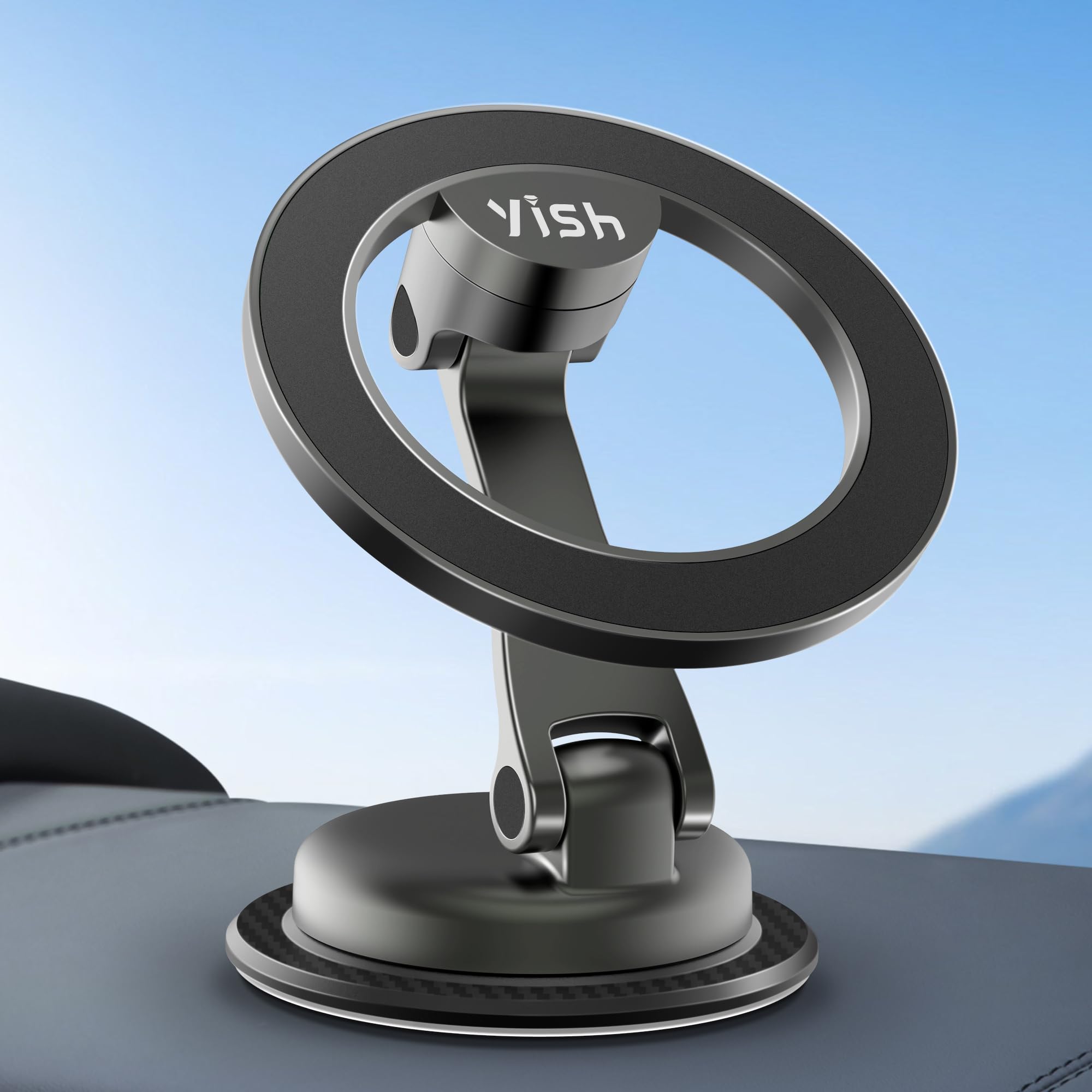 YISH Magnetic Phone Car Mount：Car Phone Holder Magnetic 360° Adjustment Magnet Car Mount 34x N52 Phone Holder for iPhone 16 15 14 13 12 All Phone
