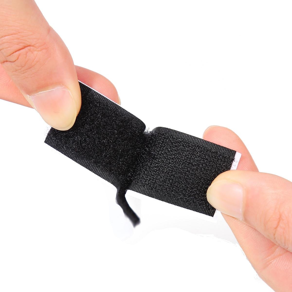 ZADAWERK® Klettband selbstklebend Klettverschluss (25mmx1m, Schwarz)