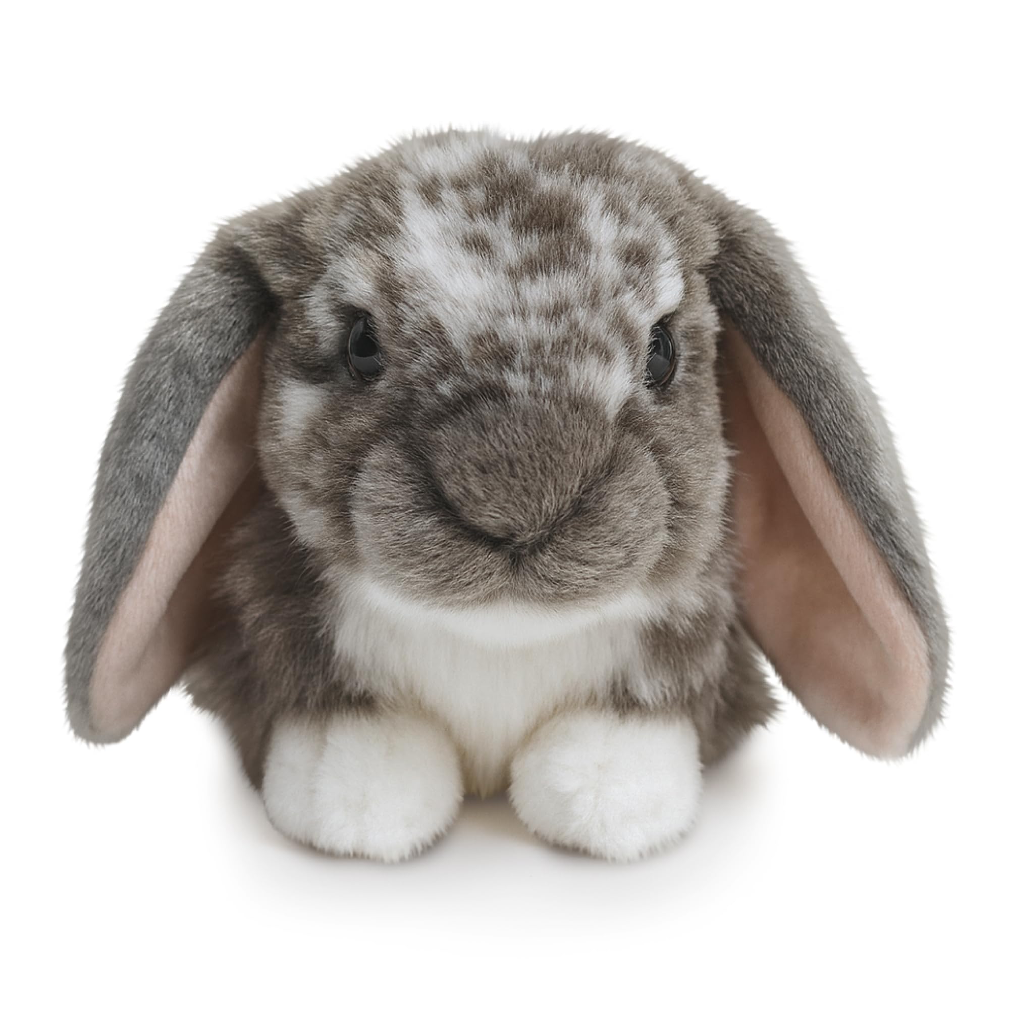 Living Nature Grey Dutch Lop Eared Rabbit Stuffed Animal Plush Toy | Fluffy Soft Toy Gift for Kids | Boys and Girls Doll | Naturli Eco-Friendly | 26 cm