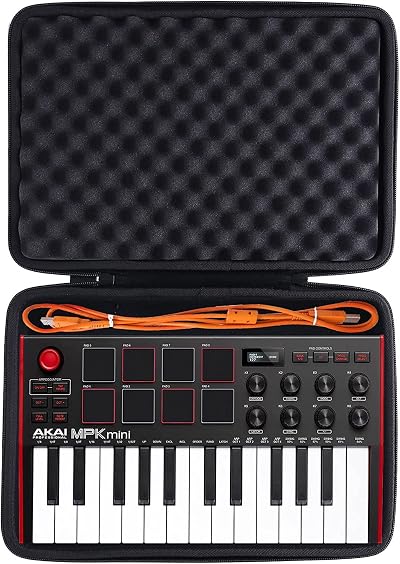 co2CREA Travel Hard Case for AKAI MPK Mini MK3 / MPK Mini Play MK3 25 Key
