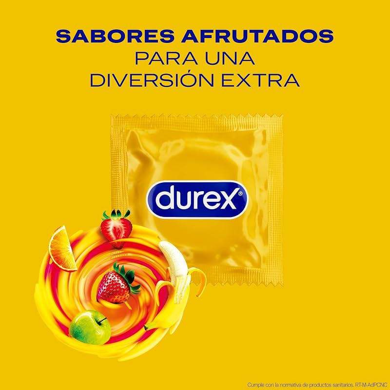 Preservativos Taste Me, sabores frutados para diversão extra, morango, banana, laranja e maçã, 12 preservativos
