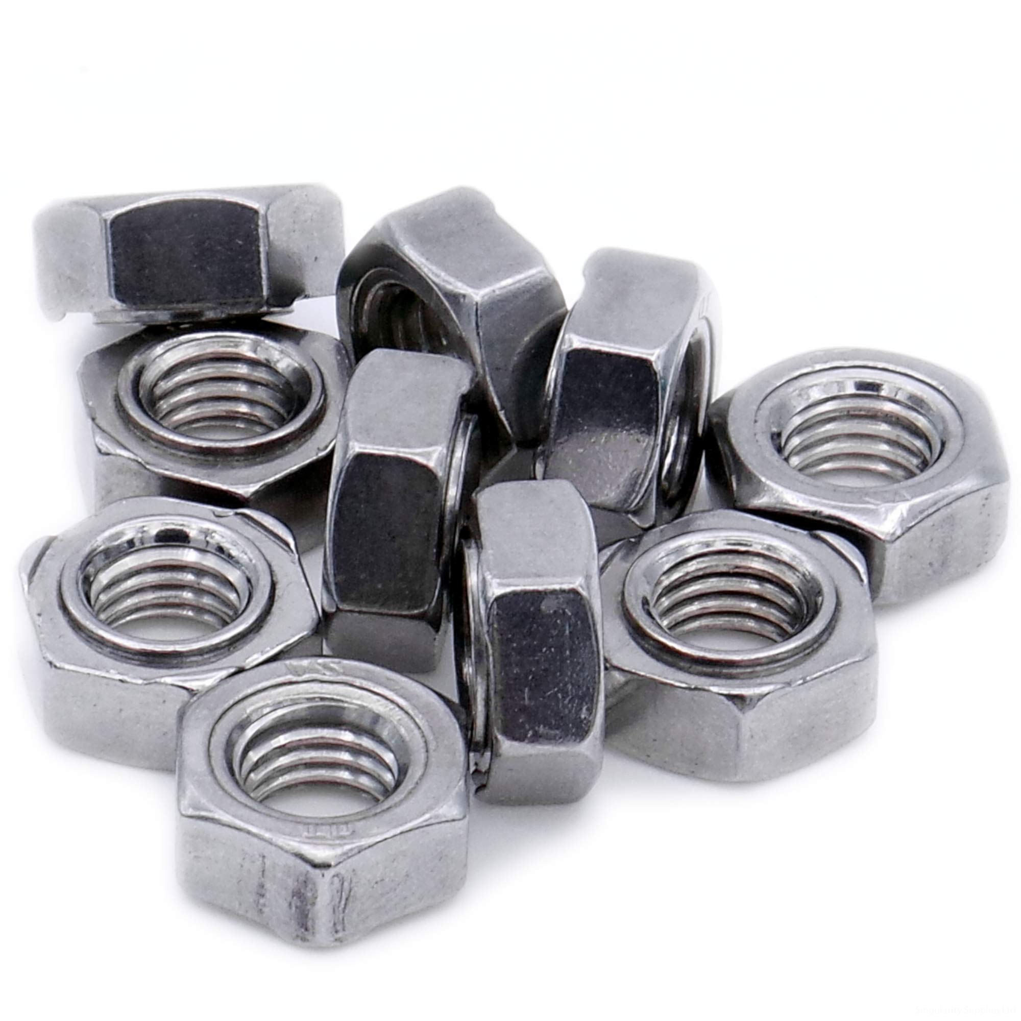 M8 (8mm) Weld Nut (Hex) - Stainless Steel (A2) (Pack of 10)