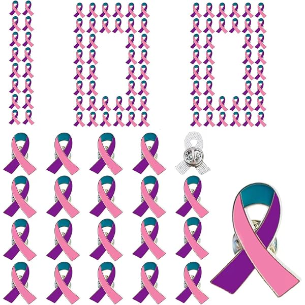 Teal & Purple Ribbon Pins For Suicide & Sexual Assault Awareness ...