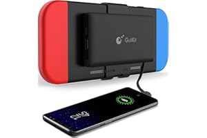 ANTANK GuliKit for Nintendo Switch Attached Power Bank, Battery Master, 10000mAh 5V/3A Flash Rechargeable Tech, Backup Battery Pack Charging Case for Extending 10+ Playing Hours