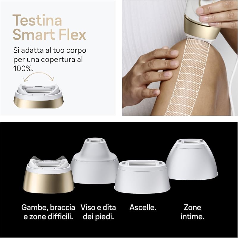 Silk·Expert pro 5 Epilatore Luce Pulsata, 4 Testine, PL5442 Oro