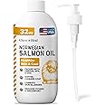 Salmon Oil for Dogs and Cats, 32 oz - Omega-Rich Supplement for Healthy Skin & Coat, Joint & Immune Support - All-Natural Fish Oil Liquid - Premium Pet Care, Made in USA