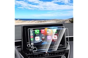 Canvcle 2PCS Screen Protector for 2023-2025 2026 Toyota Corolla/Corolla Cross/RAV4/Highlander/Prius, 8 Inch Touch Screen Protector Cover Tempered Glass Navigation Display Infotainment Protective Film
