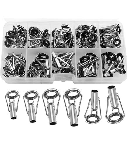 Kit De Reparación De Punta Para Caña De Pescar - 6 Puntas De Acero Inoxidable, Diámetros De 3.0 A 4.0 Mm | Incluye Anillos Guía Para Agua Dulce O Salada