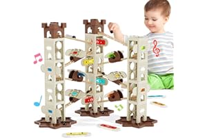 Fygurso Marble Runs for Kids 6-8 with Music Pillars, STEM Toys with Marble Runs Music, Educational Learning Marbles Maze Track Toys for Kids Toddlers Age 6 7 8 9 10 11 12 Years Old Boys Girls Gift