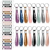 Hoteam 80 Pcs Valentines Thank You Gifts Bulk Inspirational Keychains Silicone Motivational Quote Key Chains Employee Appreciation Gifts for Team Coworker Teacher Group Office